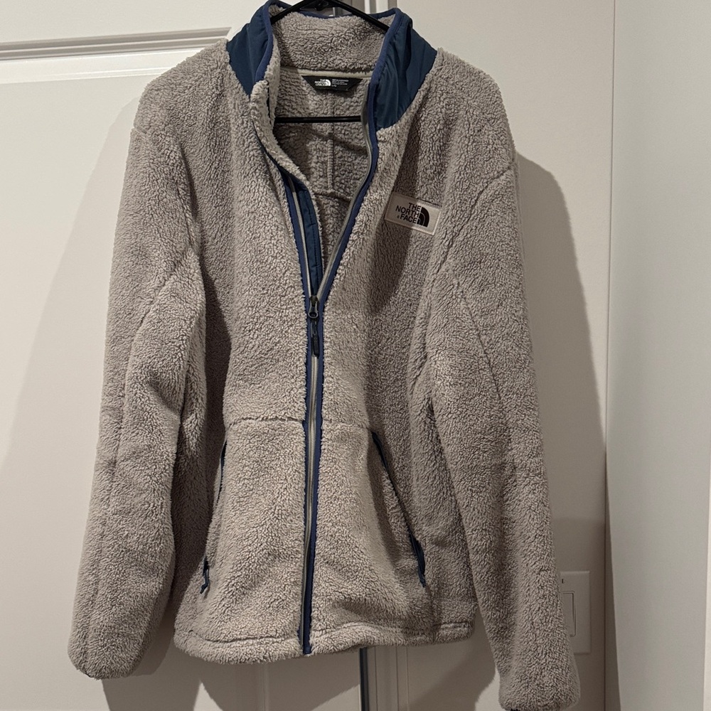 The North Face Gray and Blue Fleece Jacket
